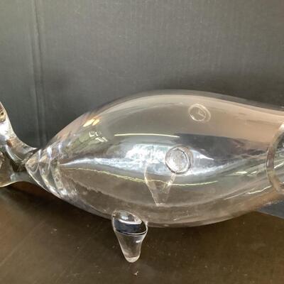 C1091 Mid-Century Glass Fish Decor