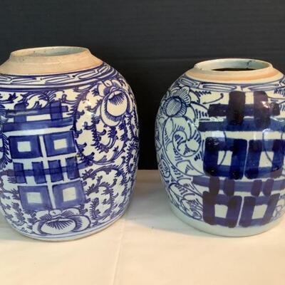 C1093 Two Chinese Canton Ginger Jars