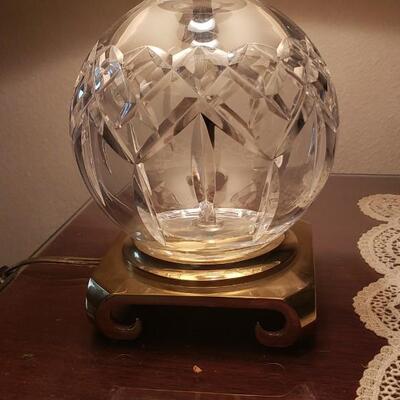 Crescent Glass Table Lamp