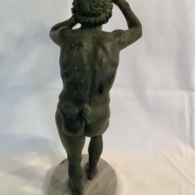 C1095 Pan Sculpture with Marble Base