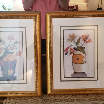 2 Wall Decor Gold Frames