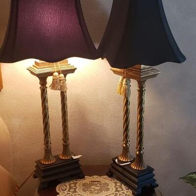 2 Gold Table Lamps