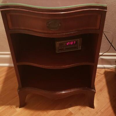 2 Fancher Furniture Co., Mahogany Table, One Drawer Nightstand