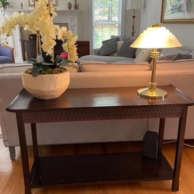 Wood console table