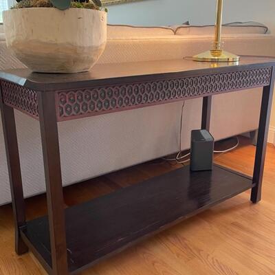 Wood console table