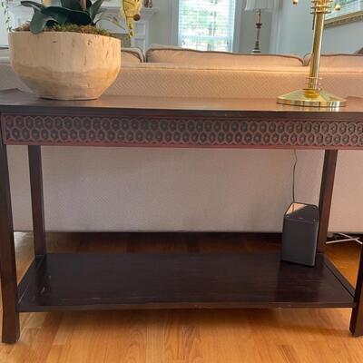 Wood console table