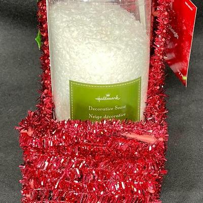 Cute table top decor, Christmas sled with Box of Snow