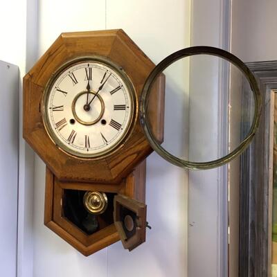 C1110 Oak Wall Clock