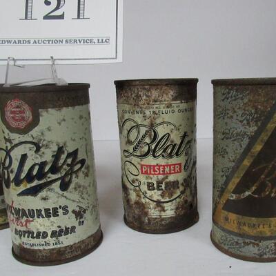 5 Old All Different Blatz Beer Cans.  Read description for more info on these cans