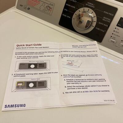 SAMSUNG Washer and Electric Dryer - Great Condition 
