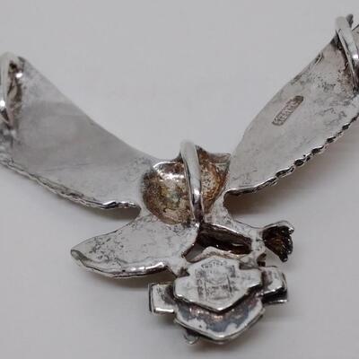 Lot 268 - Sterling Silver Harley Davidson Eagle Pendant