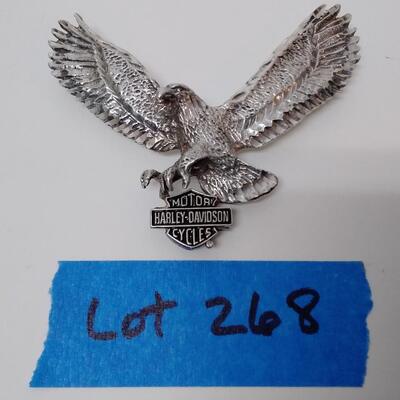 Lot 268 - Sterling Silver Harley Davidson Eagle Pendant