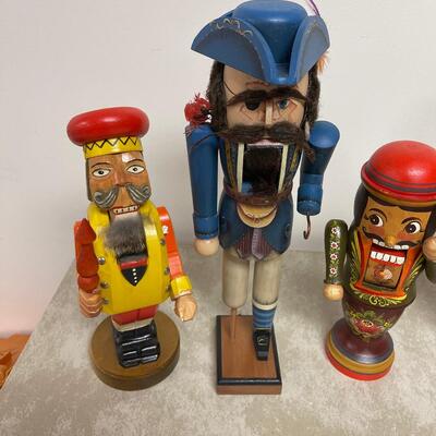 #241BHand Painted Nut Crackers (4) 