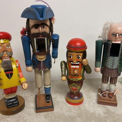 #241BHand Painted Nut Crackers (4) 