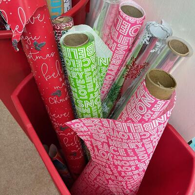 #246B 2 Tubs of Christmas Wrap