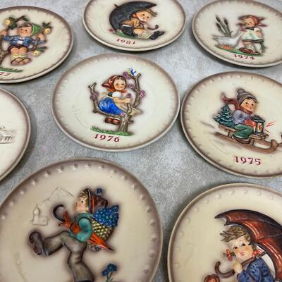 #266 B 8 Hummel Year Plates NO Boxes. 