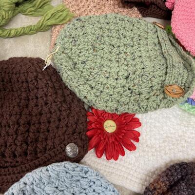 #270 B Crocheted Beanie Collection Group 