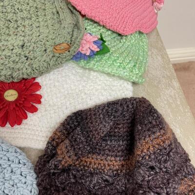 #270 B Crocheted Beanie Collection Group 