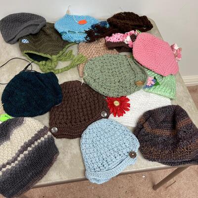 #270 B Crocheted Beanie Collection Group 