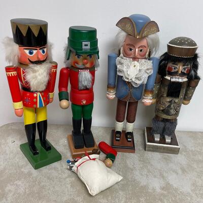 #284 B (4) Hand Decorated Nut Crackers