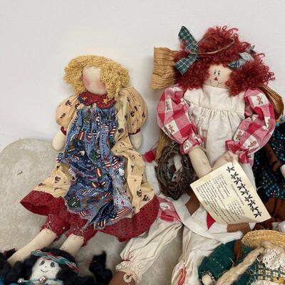 #292 B Collection of Rag Dolls 