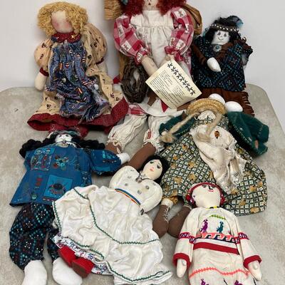 #292 B Collection of Rag Dolls 