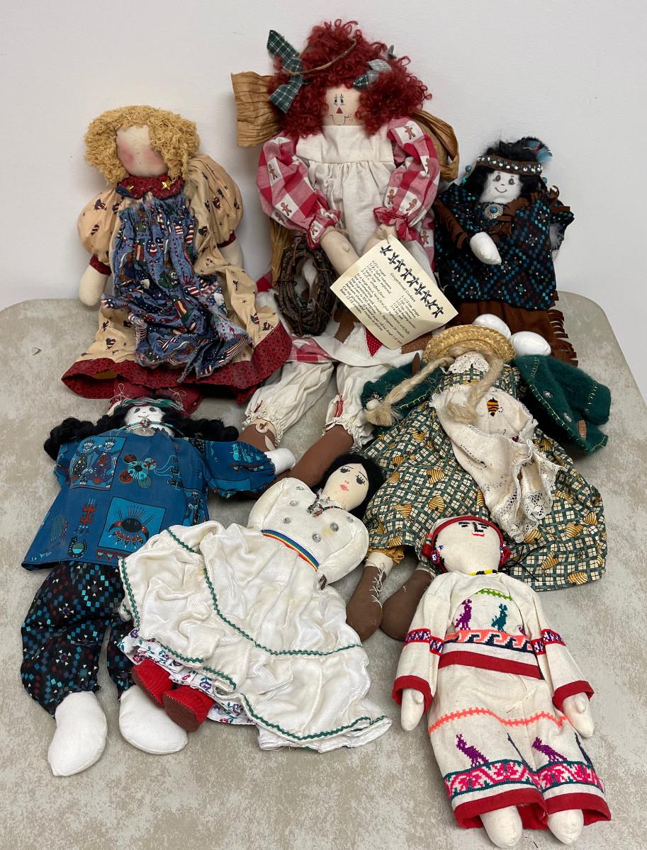 292 B Collection of Rag Dolls
