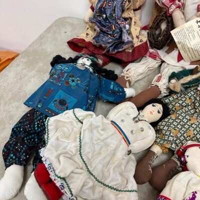 #292 B Collection of Rag Dolls 