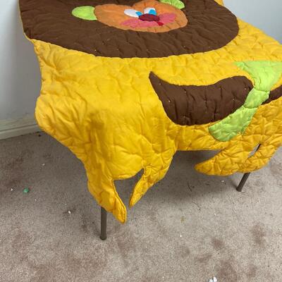 #294 B Lion Quilt Gold and Brown  