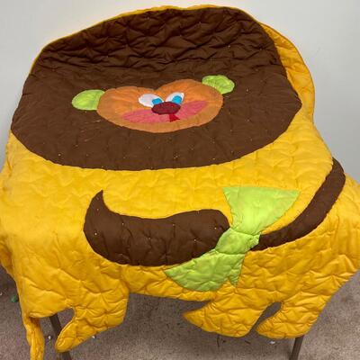 #294 B Lion Quilt Gold and Brown  