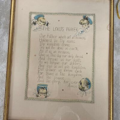 #296 B Lords Prayer Hand Illustrated, Forgive us our Debt Version