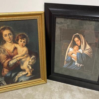 #299 B 2 Prints Framed Mother and Child