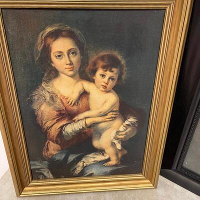 #299 B 2 Prints Framed Mother and Child