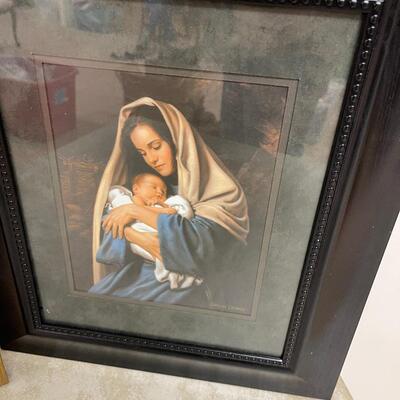 #299 B 2 Prints Framed Mother and Child