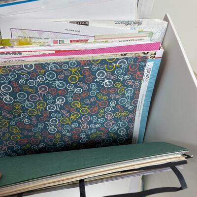 #315 B Large Tote full of Crafting Paper and Canvases 