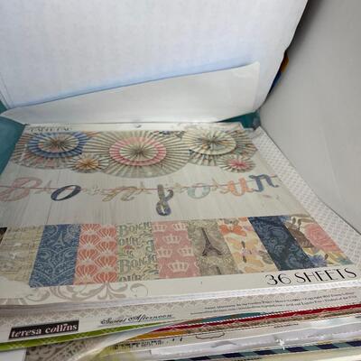 #315 B Large Tote full of Crafting Paper and Canvases 
