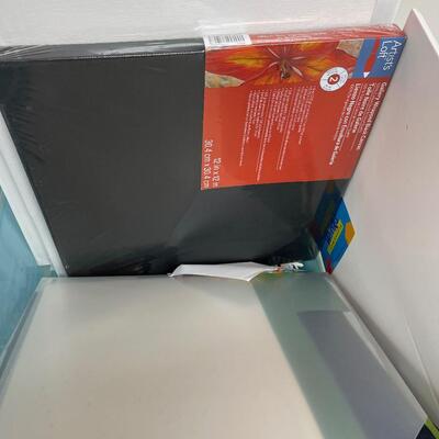 #315 B Large Tote full of Crafting Paper and Canvases 