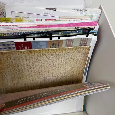 #315 B Large Tote full of Crafting Paper and Canvases 