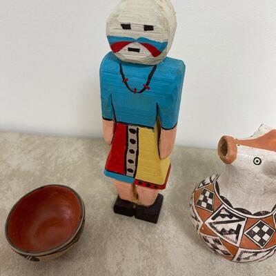 #318 B Native American Kachina, Pottery etc. 