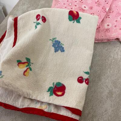 #325 B Stack of Vintage Doll Blankets 