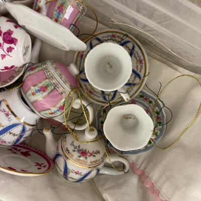 #333 B Tea Party  Sets made into Ornaments 