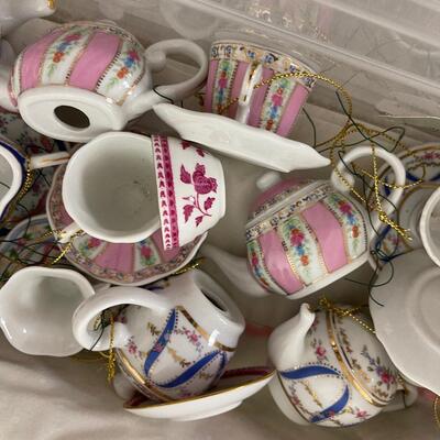 #333 B Tea Party  Sets made into Ornaments 