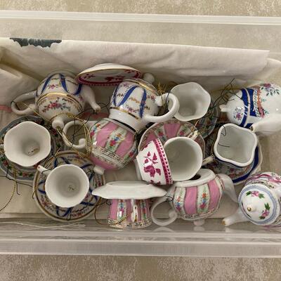 #333 B Tea Party  Sets made into Ornaments 