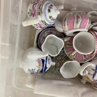#333 B Tea Party  Sets made into Ornaments 