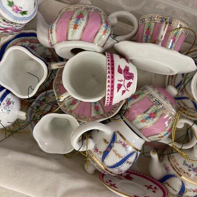 #333 B Tea Party  Sets made into Ornaments 
