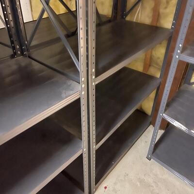 #349 B   5- Metal Storage Shelves. 