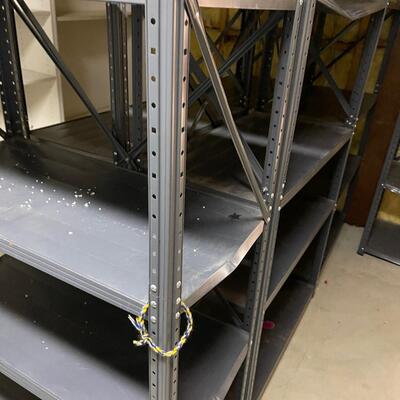 #349 B   5- Metal Storage Shelves. 