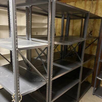 #349 B   5- Metal Storage Shelves. 