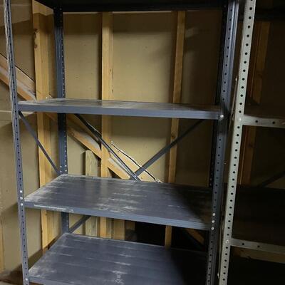 #350 B 3 Metal Storage Shelves 