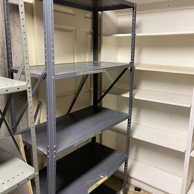 #350 B 3 Metal Storage Shelves 